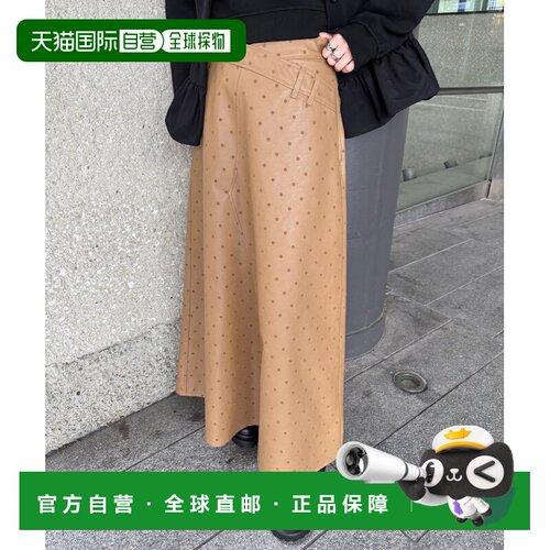 日本直邮AMERI 女装 仿皮半身裙 波点浮雕质感设计 0225209451600