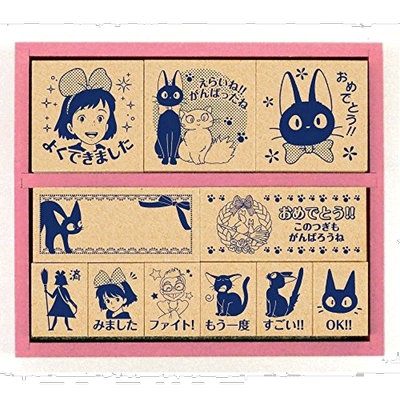 【日本直邮】beverly印章套装魔女宅急便儿童木制印章套装SDH-079