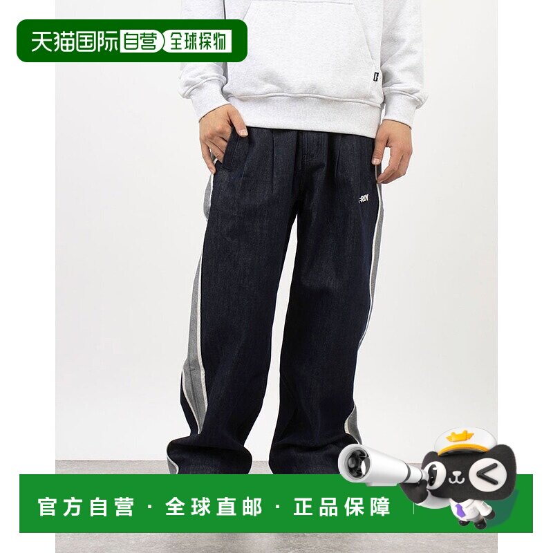 日本直邮NERDY 侧边线条宽松牛仔裤 [NE8621EU00076]直筒裤