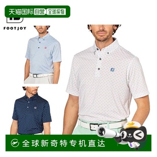 纽扣 高尔 男士 S25 日本直邮FootJoy Polo 花蕾图案短袖 衫