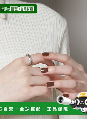 1h可退 日本直邮PHILIPPE AUDIBERT 女士 立体双环真鍮戒指 银色