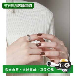 1h可退 日本直邮PHILIPPE AUDIBERT 女士 立体双环真鍮戒指 银色