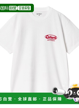日本直邮Carhartt WIP 字母套头短袖圆领T恤 男款 白色