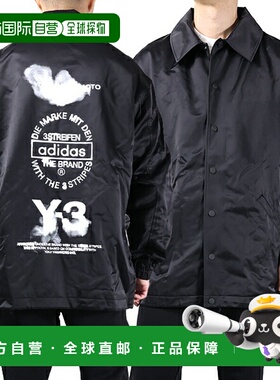 日本直邮Y-3 图案教练夹克 (JW4626)男士大徽标印花尼龙夹克