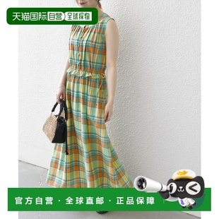 1h可退 日本直邮SHIPS any 女士马德拉斯格纹无袖连衣裙 72451014