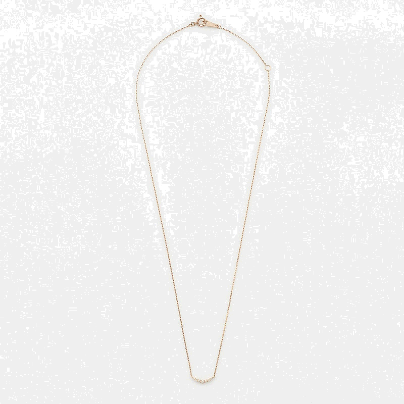 日本直邮日潮 agete 阿卡朵【限定款】K10粉红金钻石项链白色 均