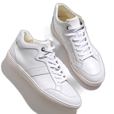 日本直邮TODS 运动鞋 XXW0JL0D88ZNB5 女式皮革低帮鞋 B001/BIANC