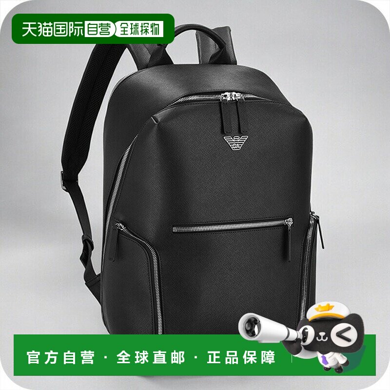 日本直邮EMPORIO ARMANI阿玛尼男士双肩背包Y4O409-Y138E黑色新款