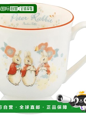 【日本直邮】山加 彼得兔咖啡杯 340ml 白色 PR652-11