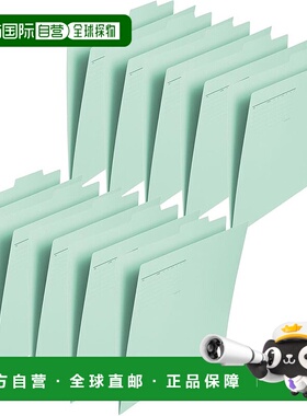 【日本直邮】Plus File 个人文件夹 再生纸 A3 蓝色 10 张 FL069I