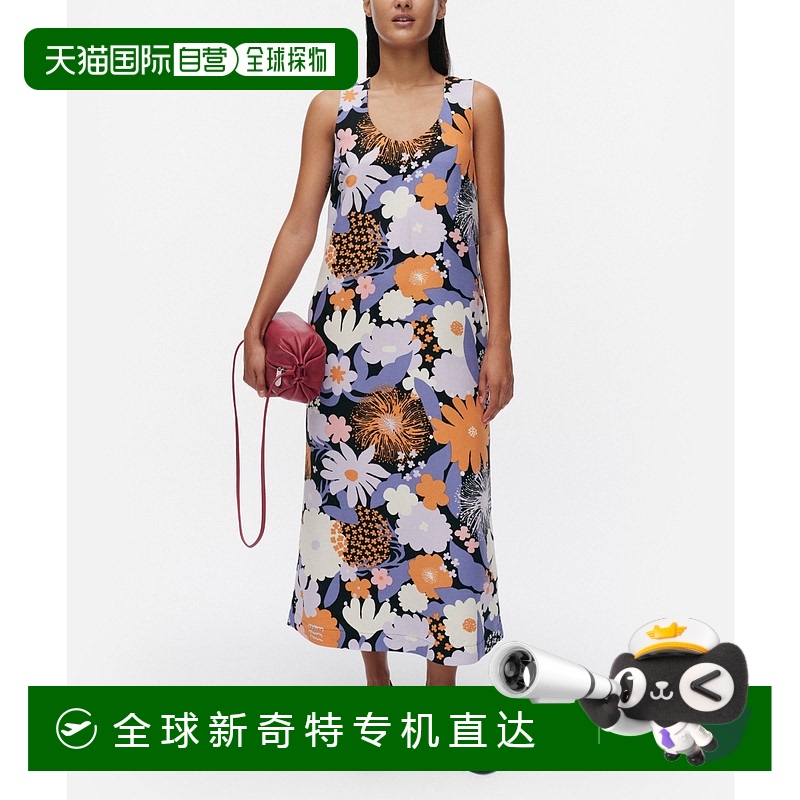 1h可退 日本直邮Marimekko 女装 夏日花束印花无袖连衣裙 5225359