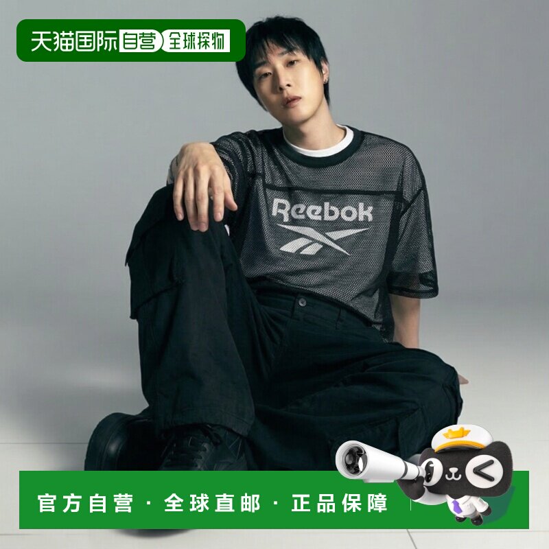 日本直邮Reebok 男女同款 透气网眼T恤 半袖logo印花 rm5164