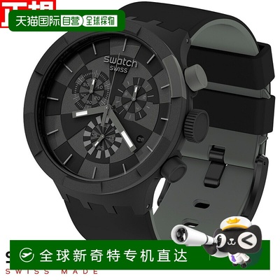 日本直邮Swatch Originals Big Bold Chrono Checkpoint 黑色 SB0