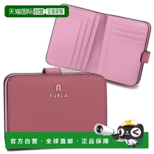 ARE000 WP00315 日本直邮FURLA 山茶花迷你对折钱包粉色女士FURLA