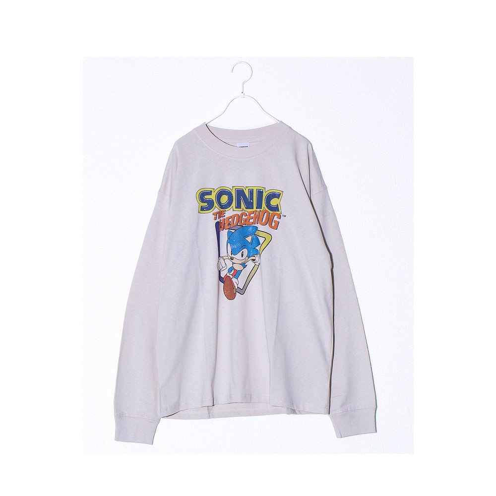 1h可退 日本直邮SONIC 男女同款复古风长袖T恤 宽松版型 90s街头