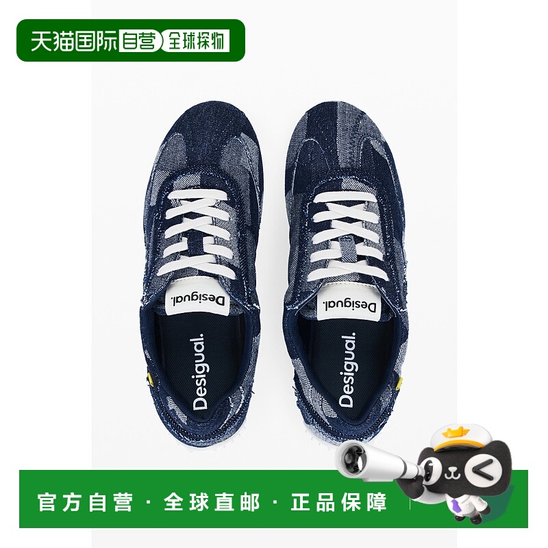 1h可退 日本直邮Desigual 德诗高 女装 棉 丹宁拼接 D标低帮运动