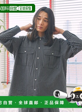 1h可退 日本直邮Unblend 男女同款格纹大号宽松休闲衬衫 LDsh1395