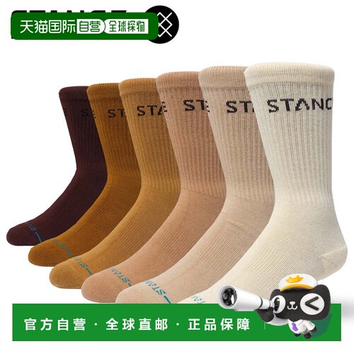 日本直邮STANCE ORIGIN 中筒袜 6双装 男女通用 A556C24ORICRM