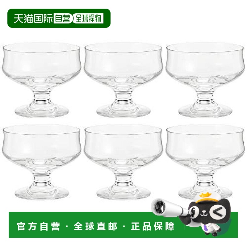 【日本直邮】东洋佐佐木 玻璃冰激凌杯6个 285ml 日本制 35003HS