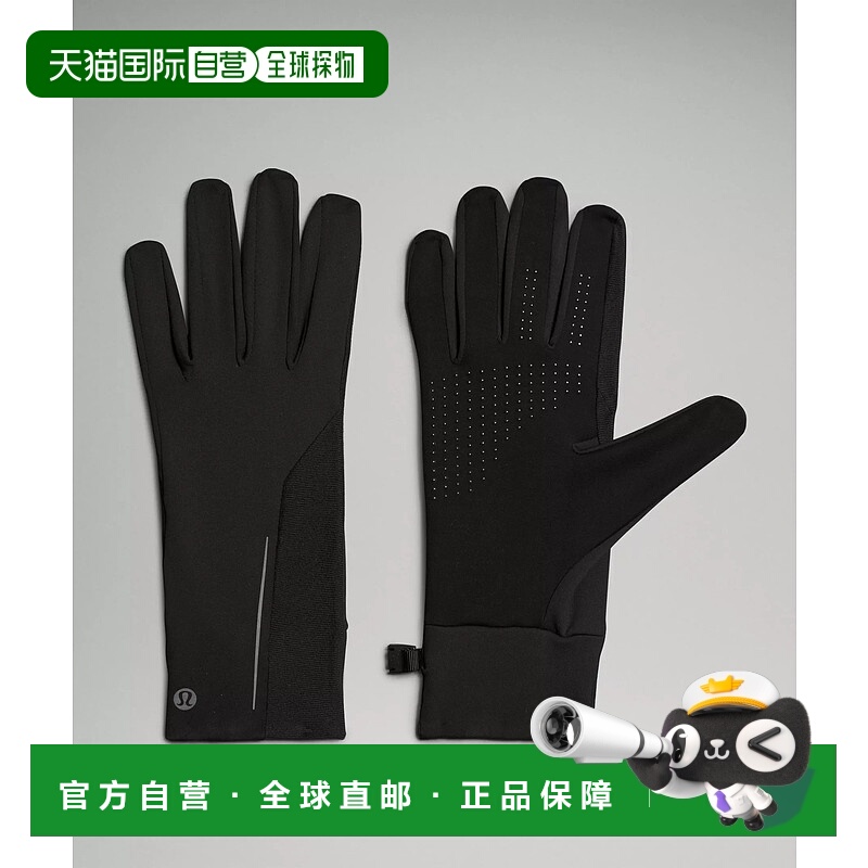 1h可退 日潮跑腿Lululemon露露乐蒙男运动抓绒跑步手套