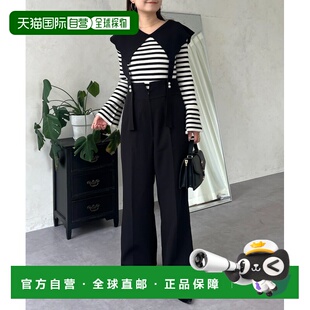1h可退 日本直邮prose verse 女装 高腰松紧腰背带裤 三段式调节