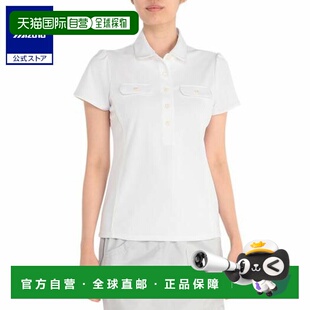 日本直邮 Mizuno 女士高尔夫圆领透气衬衫 清仓处理 [MGF Collect