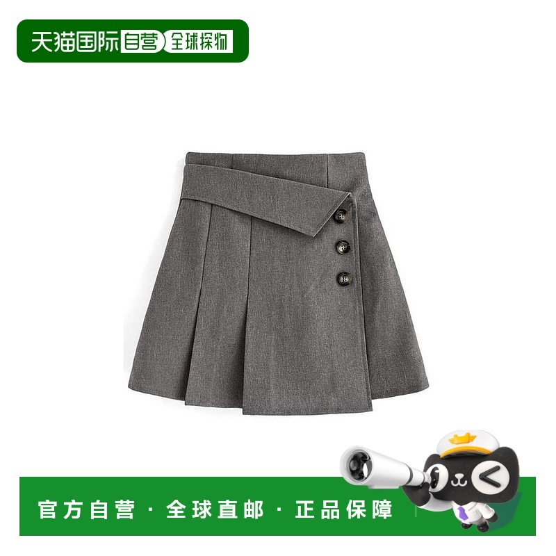 日本直邮日潮 GRL 内衬不对称迷你裙 tu725休闲气质半裙