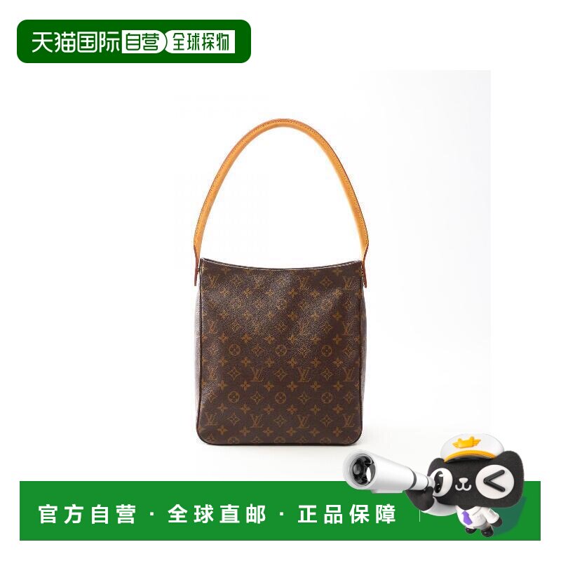 日本直邮中古LV路易威登女包B级9新LoopingGM名媛包涂层/防水帆布