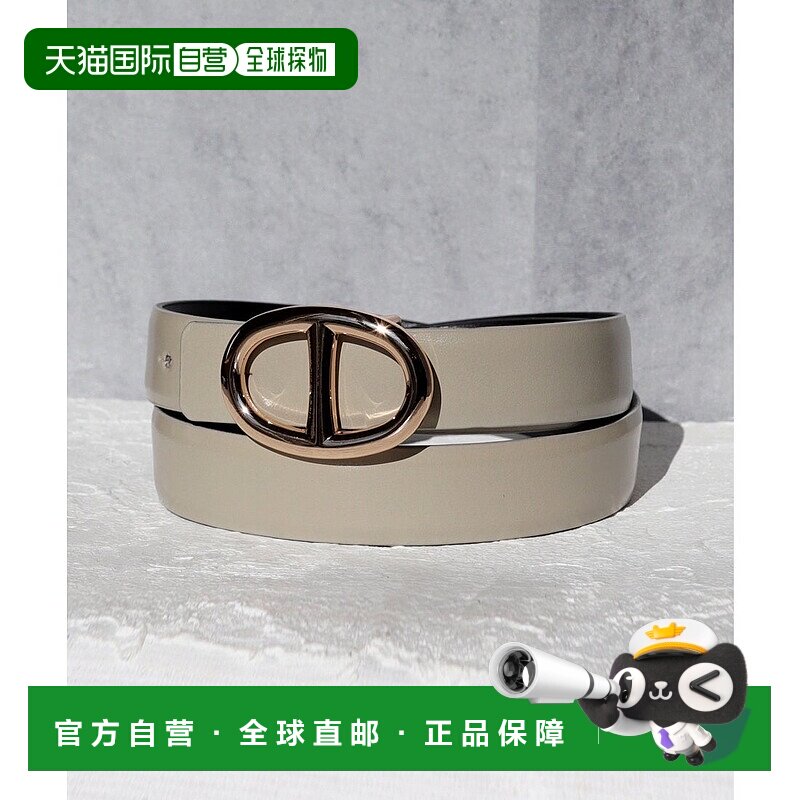 日本直邮florge 牛皮双层面设计搭扣配色皮带 CC 100cm [FL8218EW