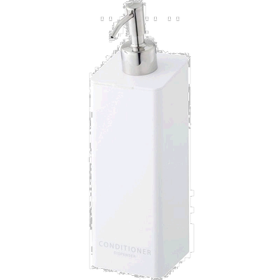 【日本直邮】山崎实业磁吸式可挂壁按压式分装瓶白色W7XD9XH24cm