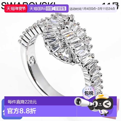 日本直邮施华洛世奇 Matrix 戒指尺码 112025AW透明银色5727119珠