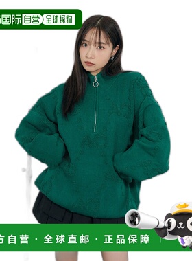 日本直邮ANDGEEBEE 中性款大版半拉链针织衫 AG244KT1110