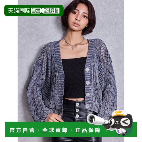 日本直邮GYDA 女装 双穿漂洗网眼针织上衣 072642602201