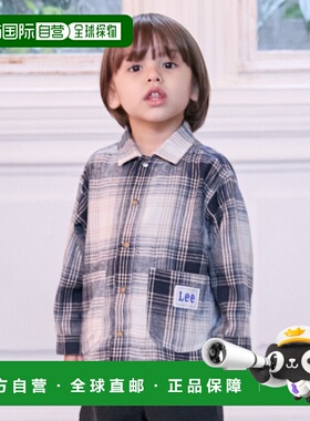 Petit Main Lee 儿童牛仔格纹衬衫