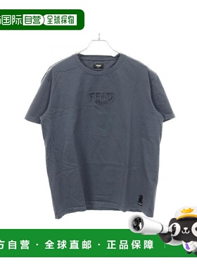 日本直邮中古Fendi芬迪女B级9新Cut and sew针织布棉上衣灰色