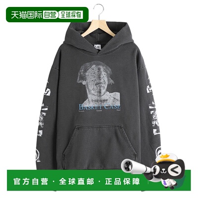 1h可退 日本直邮Basketcase 男士印花图案连帽卫衣 SCREAMERHOODI