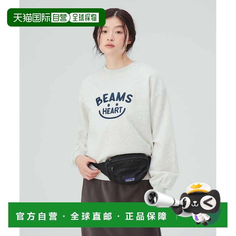 日本直邮BEAMS 微笑刺绣卫衣套头衫26AW秋季新款长季百搭可机洗易