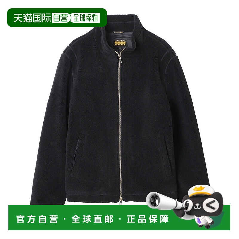 日本直邮GIAB'S ARCHIVIO 男士黑色拉链抓绒夹克（a5749 90）（BA