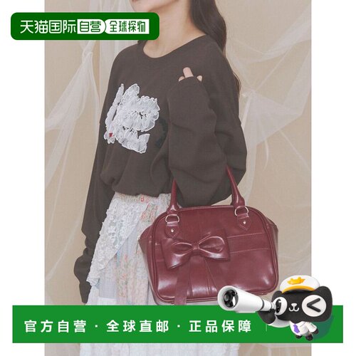 日本直邮merry jenny 女士 蝴蝶结丝带礼盒风手提包 2826419007