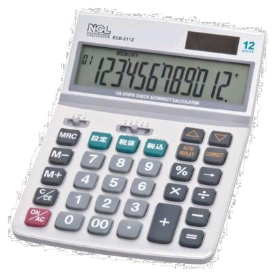 日本直邮nakabayashi仲林文化用品计算器12位数M ECD-2112S