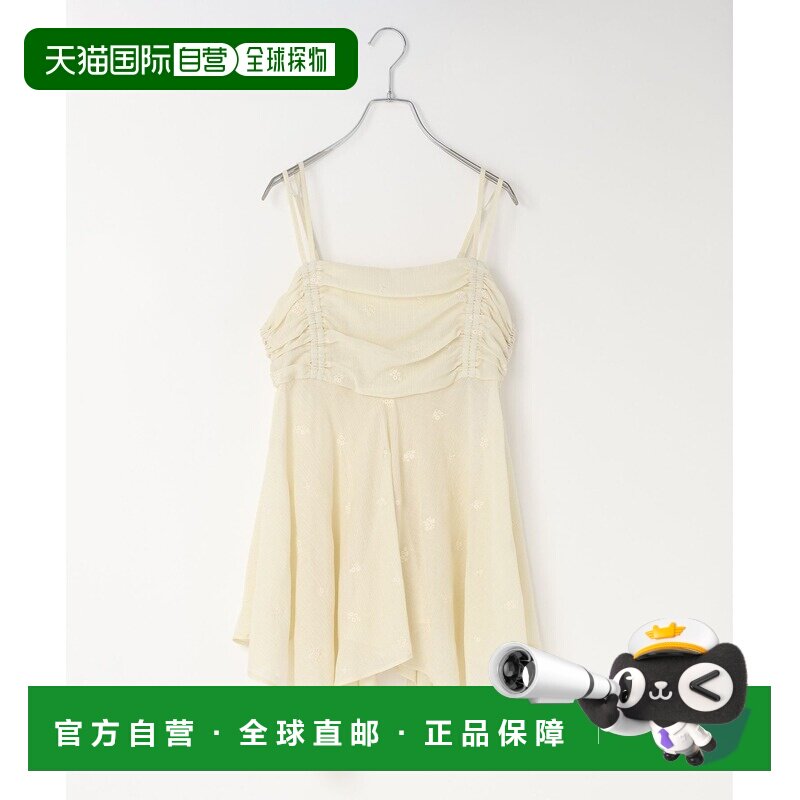 1h可退 日本直邮LOWRYS FARM 女装 杨柳纹刺绣吊带连衣裙 903513