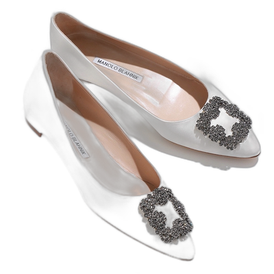 日本直邮MANOLO BLAHNIK 高跟鞋 HANGISIFLAT FMC SATIN 010 女士