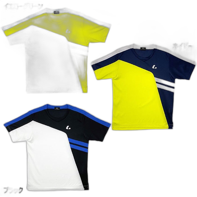 日本直邮LUCENT 男女衬衫无领网球羽毛球服短袖XLH3423 XLH3426 X