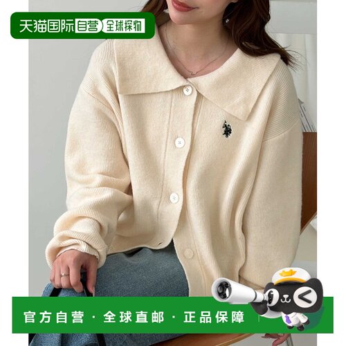 U.S. POLO ASSN. 女士 联名款方领针织开 【付后1h可退】开衫