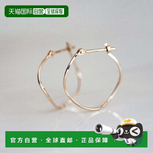 1h可退 日本直邮cui-cui K10YG 黄金 波浪 耳钉式耳环 日常百搭 7