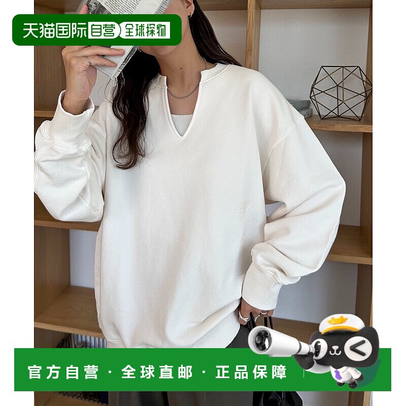 1h可退 日本直邮Discoat 男女同款 原创面料宽松刺绣休闲卫衣 DPZ