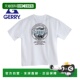 t恤男短袖 纯棉短袖 t恤女时尚 日本直邮gerry 大码 宽松圆领后背印花