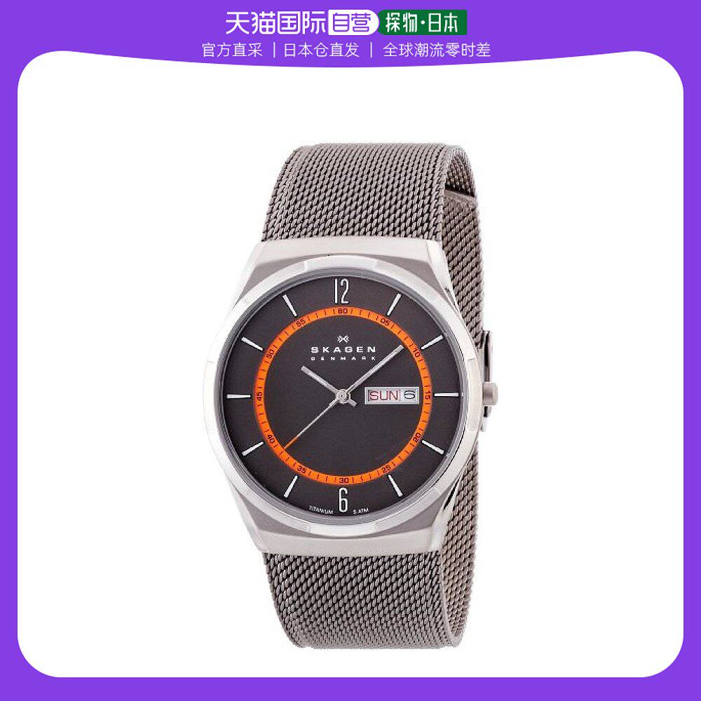 【日本直邮】skagen诗格恩 男士手表 黑色表盘 / 银色 skw6007