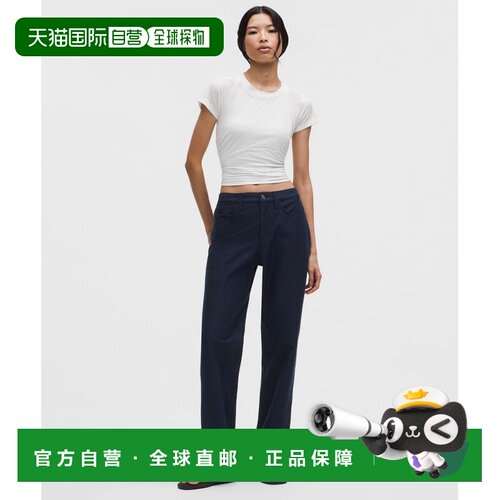 日本直邮lululemon 女士 EasyFive 中腰修身直筒裤 常规款 长裤