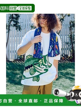 日本直邮日潮 go slow caravan黑色鲈鱼宽松T恤 男702581040018